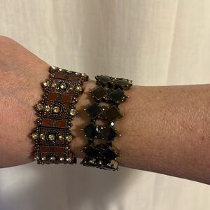 Two Stretch Art Deco Bracelets